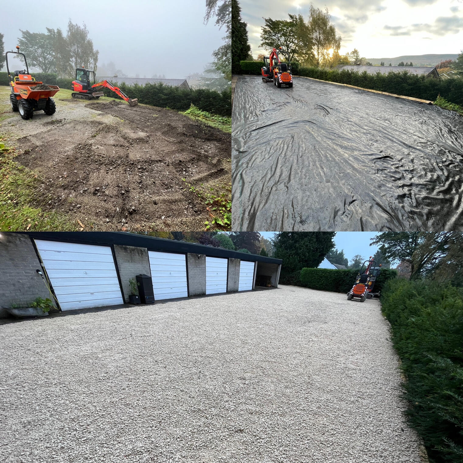 Gravel Driveway and Car Park
